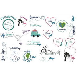 ITH Stickserie - Reisepass ITH in 3 Varianten, incl. Motive